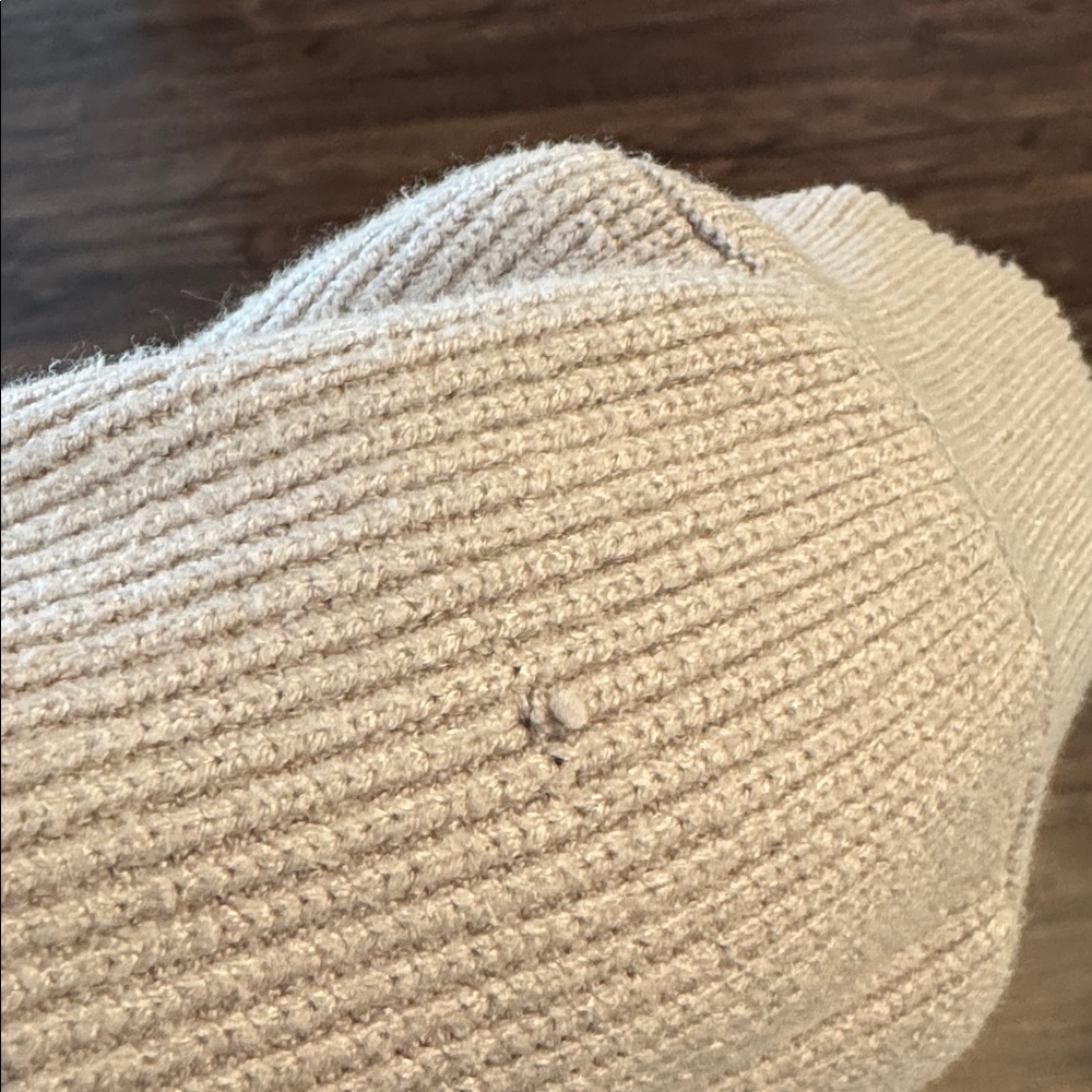 Oversize Thick Comfy Cozy Light Grey Ribbed Zip-Up Pullover Sweater - Picture 11 of 11